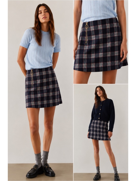 Baum Und Pferdgarten Dresses & Skirts - Baum und Pferdgarten Sayoko Plaid Mini Skirt Wool Blend EU 36 US 4